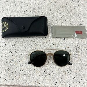 Never worn Ray-Ban round double bridge sunglasses